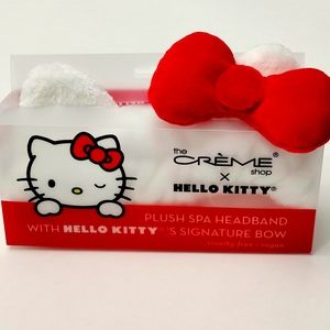 The Creme Shop Hello Kitty Plush Spa Headband with Bow, New
